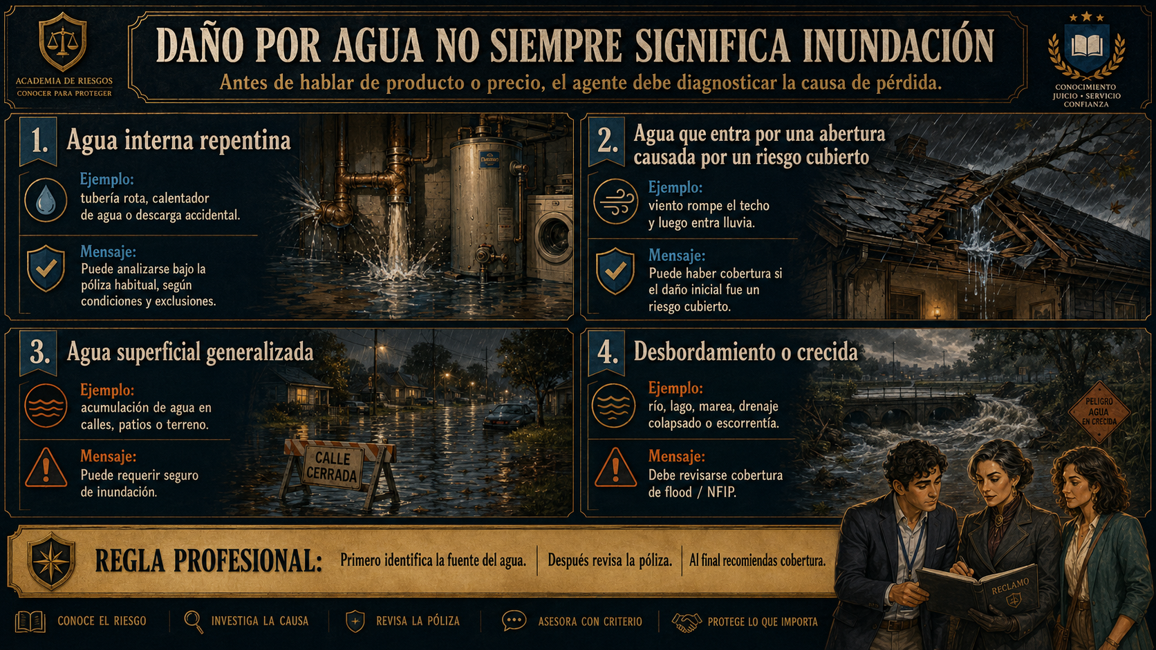 Infografía: daño por agua no siempre significa inundación