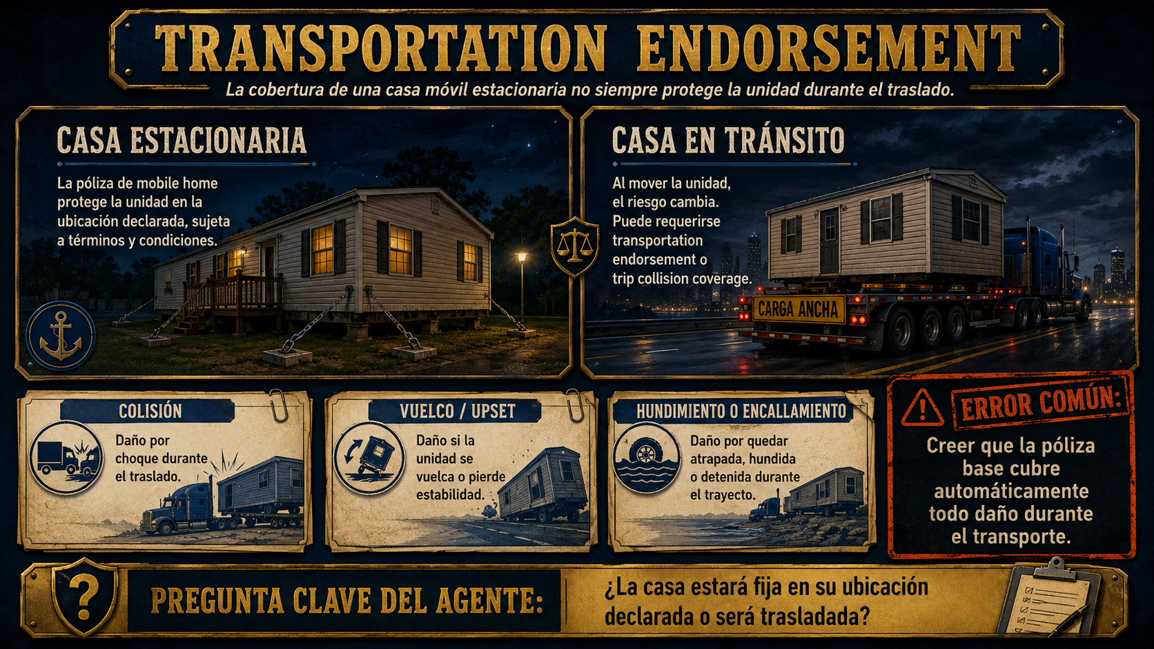 Infografía: Transportation Endorsement para casas móviles