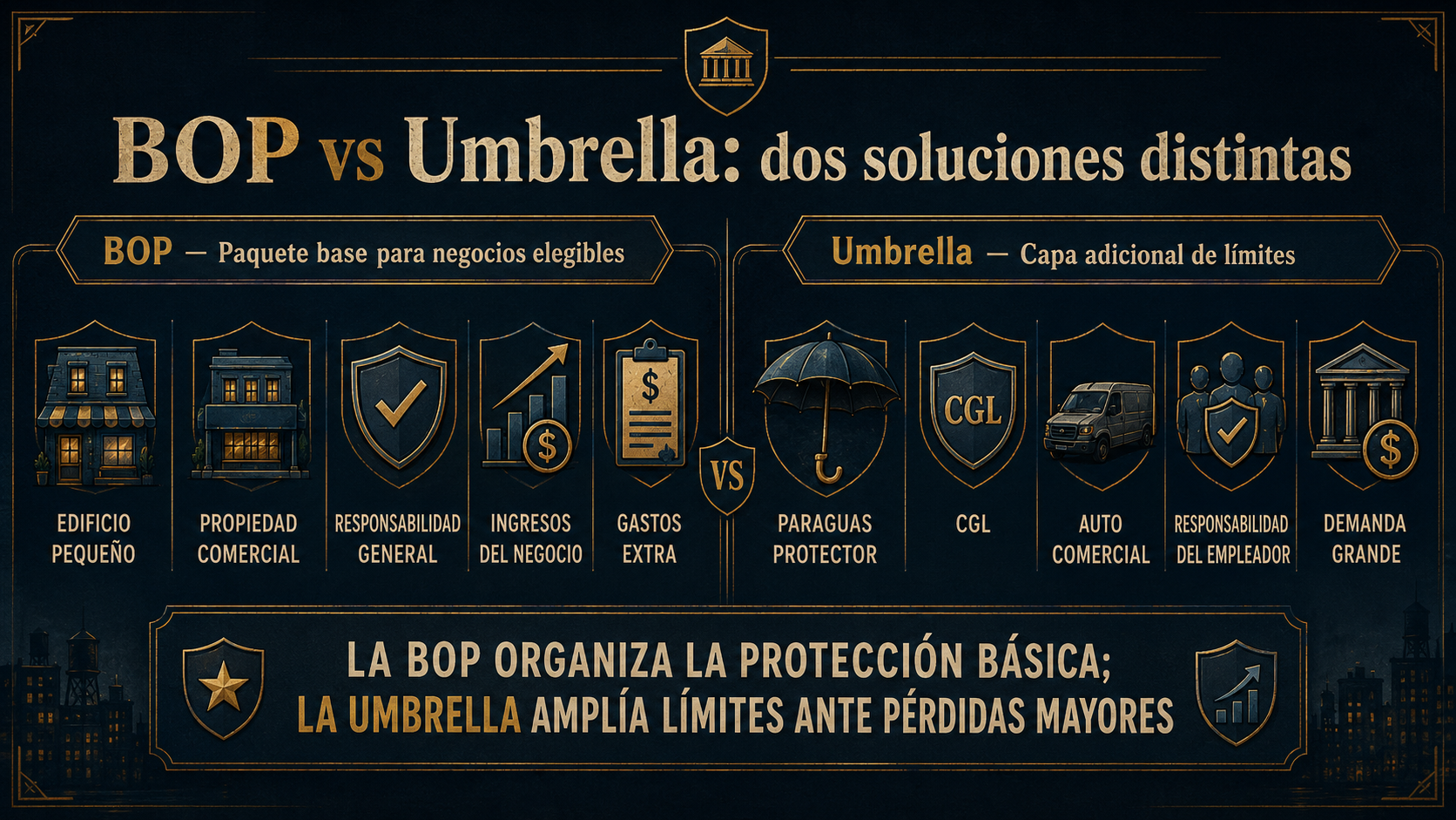 Infografía BOP vs Umbrella