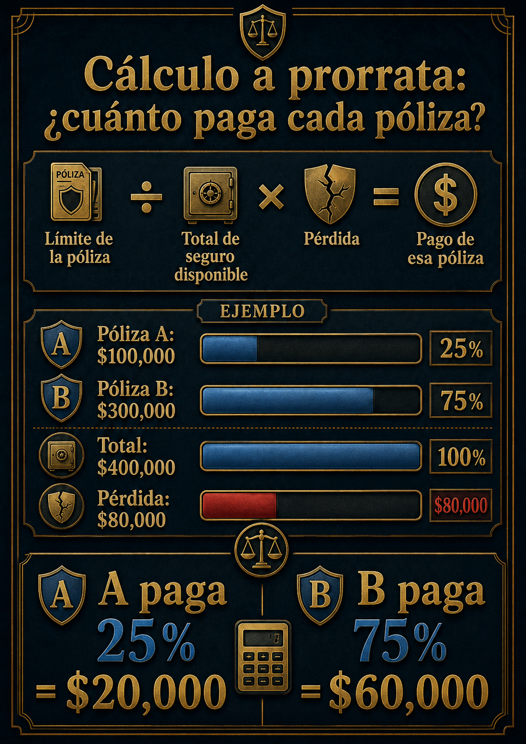 Infografía fórmula de prorrata