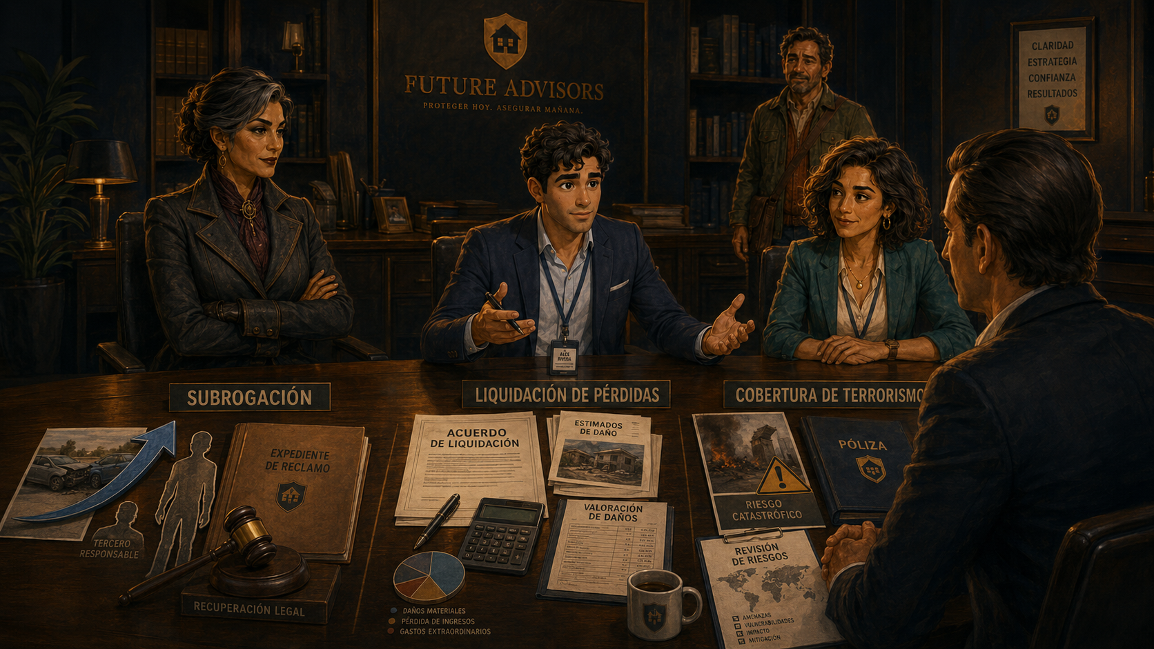 Alex conduce el cierre del expediente con subrogación, liquidación y terrorismo