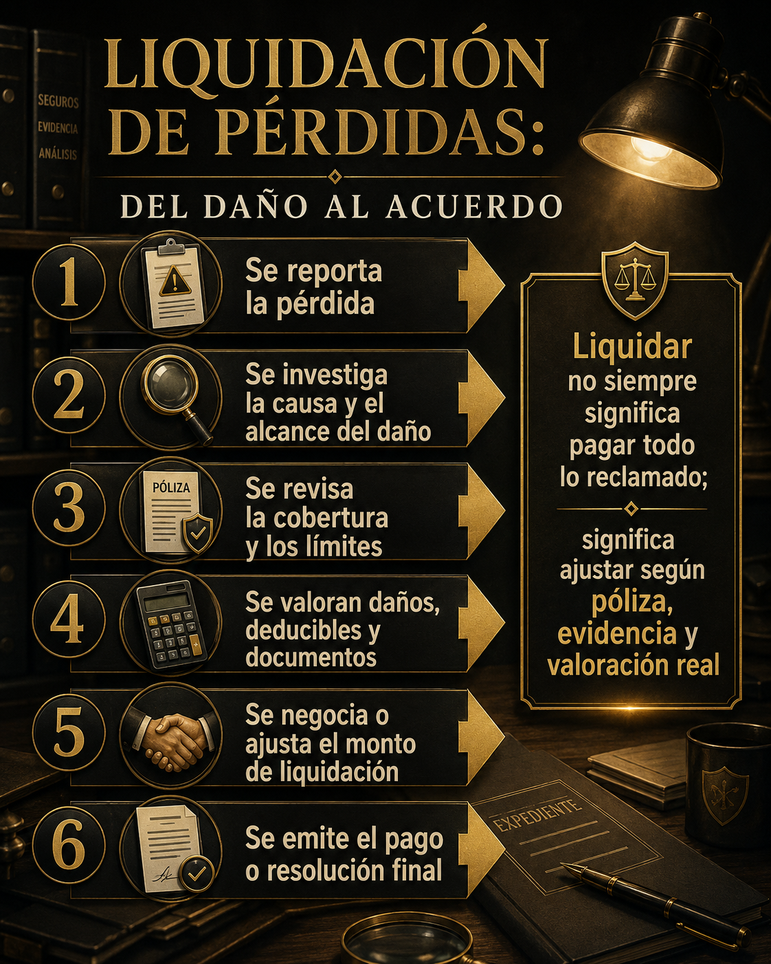 Infografía sobre liquidación de pérdidas