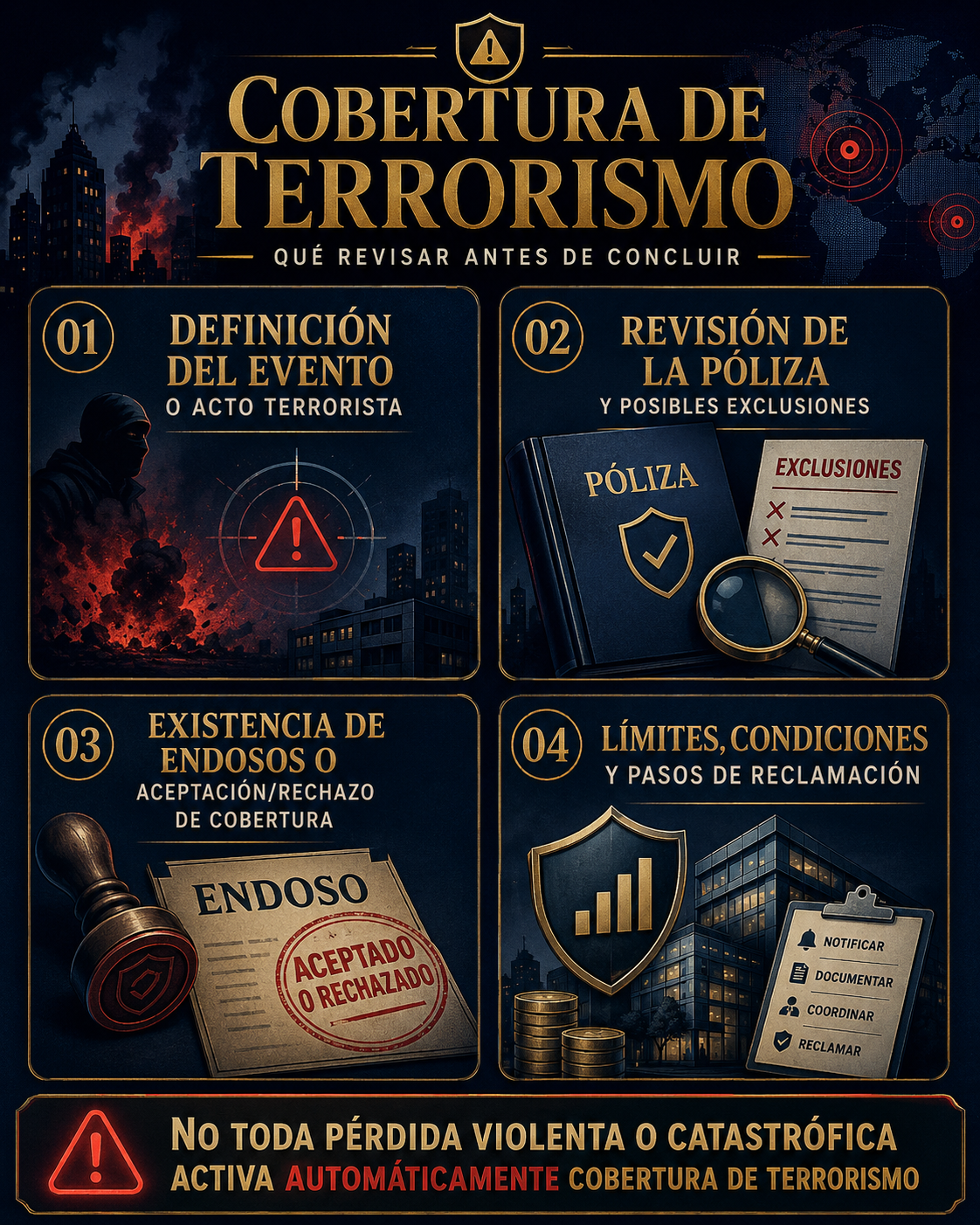 Infografía sobre cobertura de terrorismo