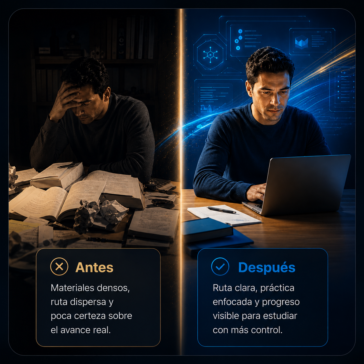 Antes y después de estudiar Property & Casualty con una ruta clara
